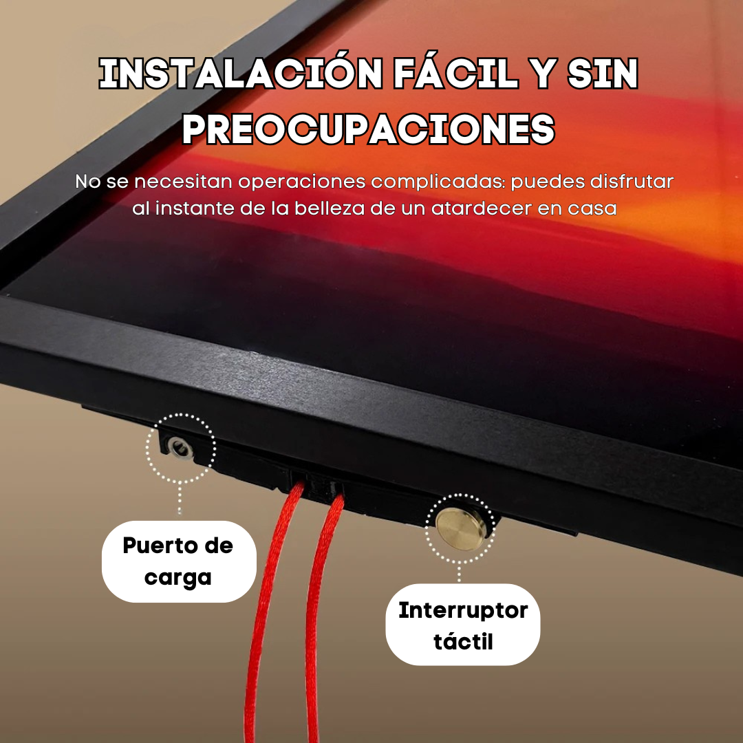 Cuadro con Proyección del Sol Ajustable