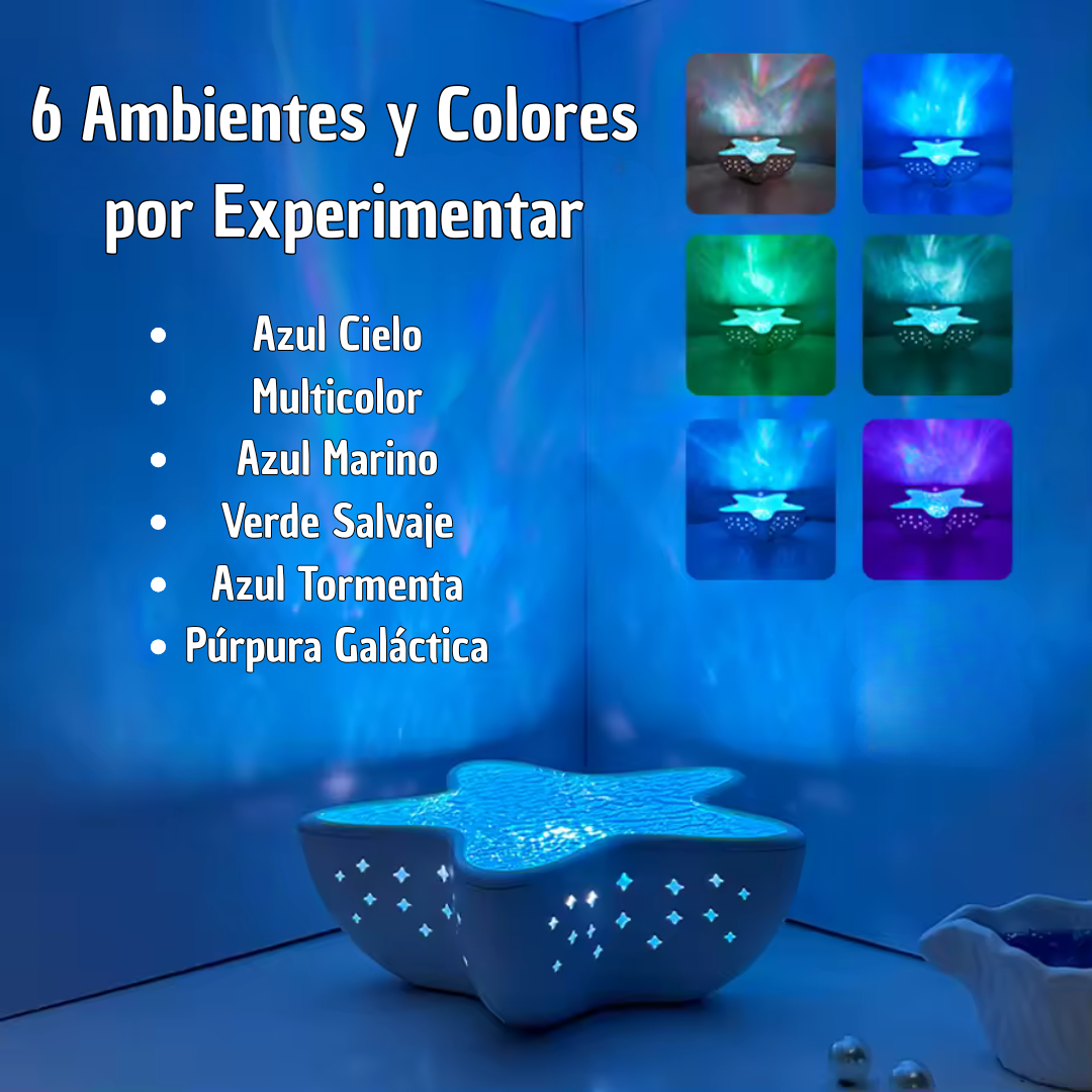 Proyector Estrella de Mar con Efecto de Ondas